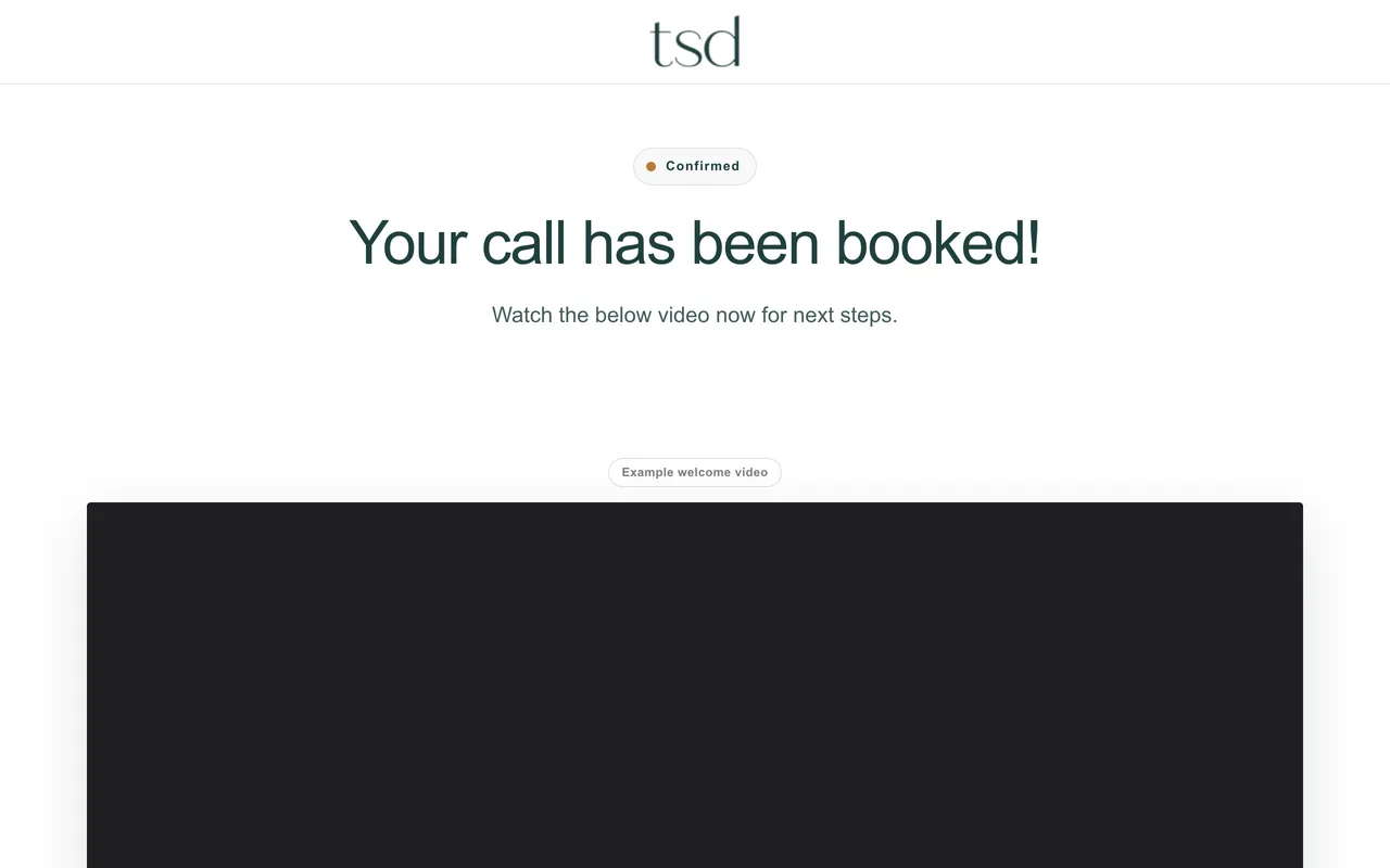 Confirmation page preview